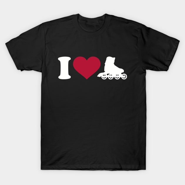 I love Inline Skating T-Shirt by Designzz